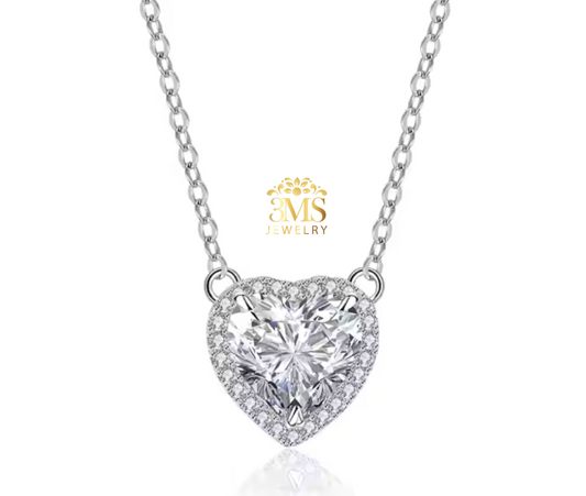 ABIGAIL MOISSANITE DIAMOND NECKLACE 2.0 CT. (S925 sterling silver) VERMEIL