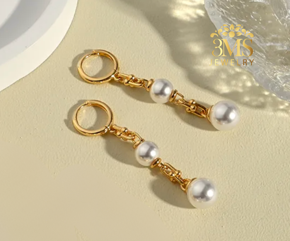 Linc Pearl Earring (stainless steel)
