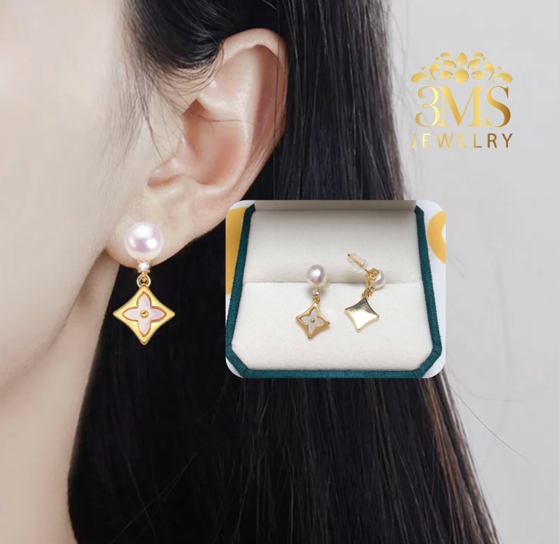 Louive Freshwater Pearl Earrings (925 sterling silver)