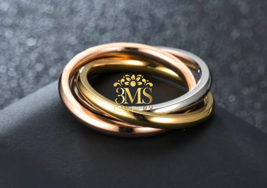 Tricolor Love Ring (Titanium steel)
