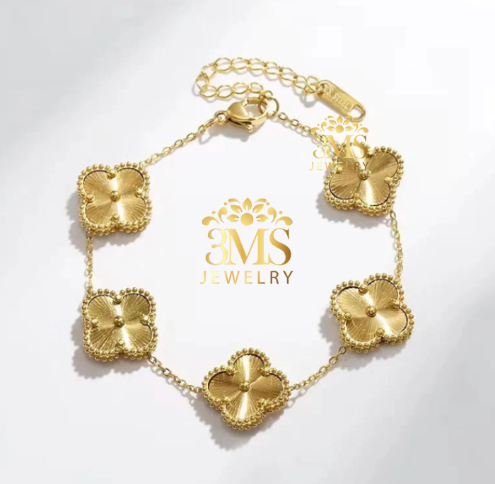 MITZY CLOVER LEAF SET (EARRING, NECKLACE & BRACELET)