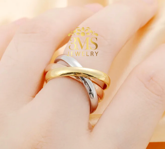 Tricolor Love Ring (Titanium steel)