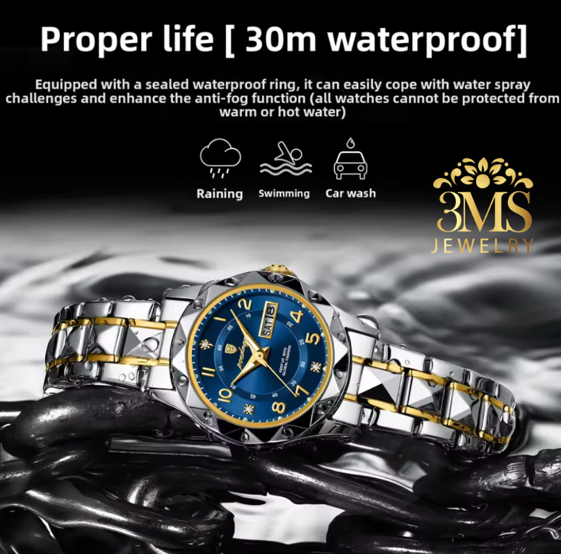 Poedagar Quartz Watch for Women Waterproof Stainless Steel