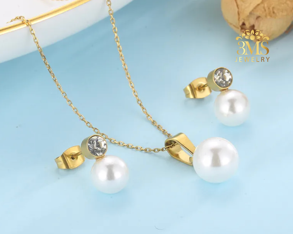 Galene Pearl Set (Titanium steel)