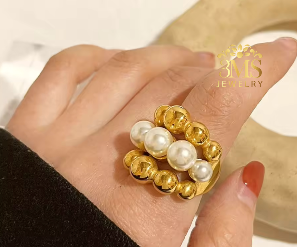 Miyake Pearl Ring (Titanium steel)