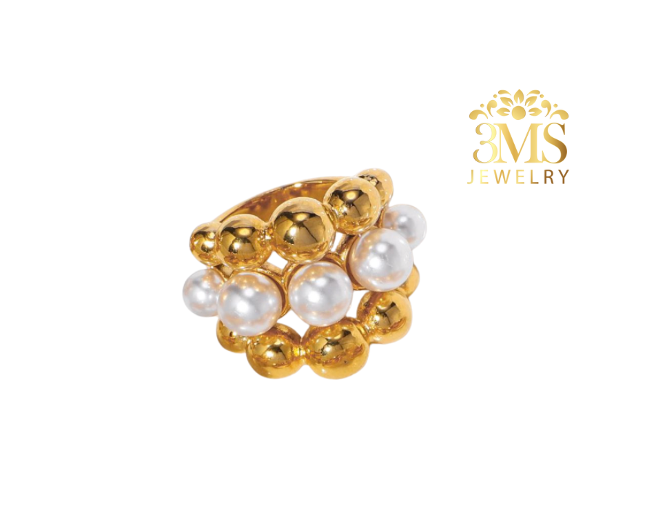 Miyake Pearl Ring (Titanium steel)