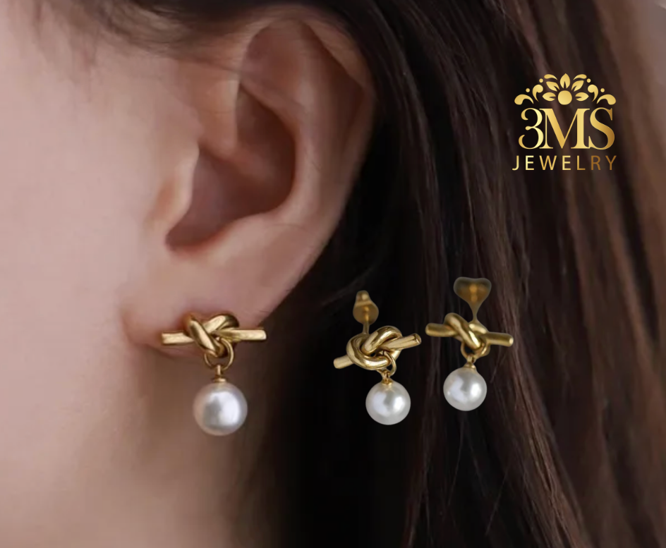 Xenon Pearl Earrings (stainless steel)